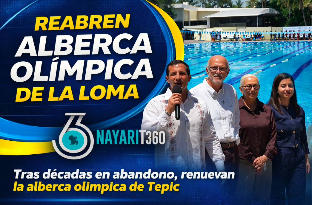 Reabren Alberca Olímpica de La Loma en Tepic