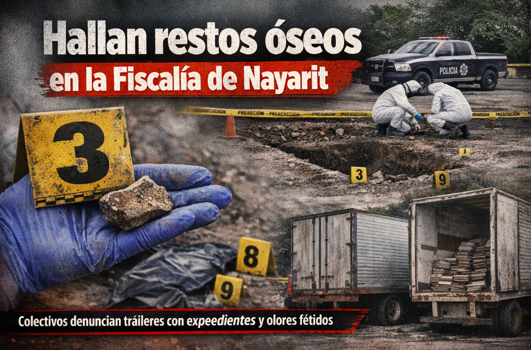 LOCALIZAN RESTOS ÓSEOS AL INTERIOR DE FISCALÍA DE NAYARIT