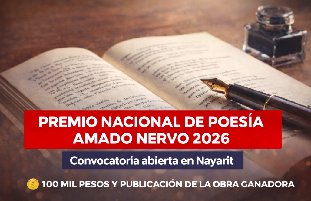 Lanzan convocatoria del Premio Nacional de Poesía Amado Nervo 2026 en Nayarit